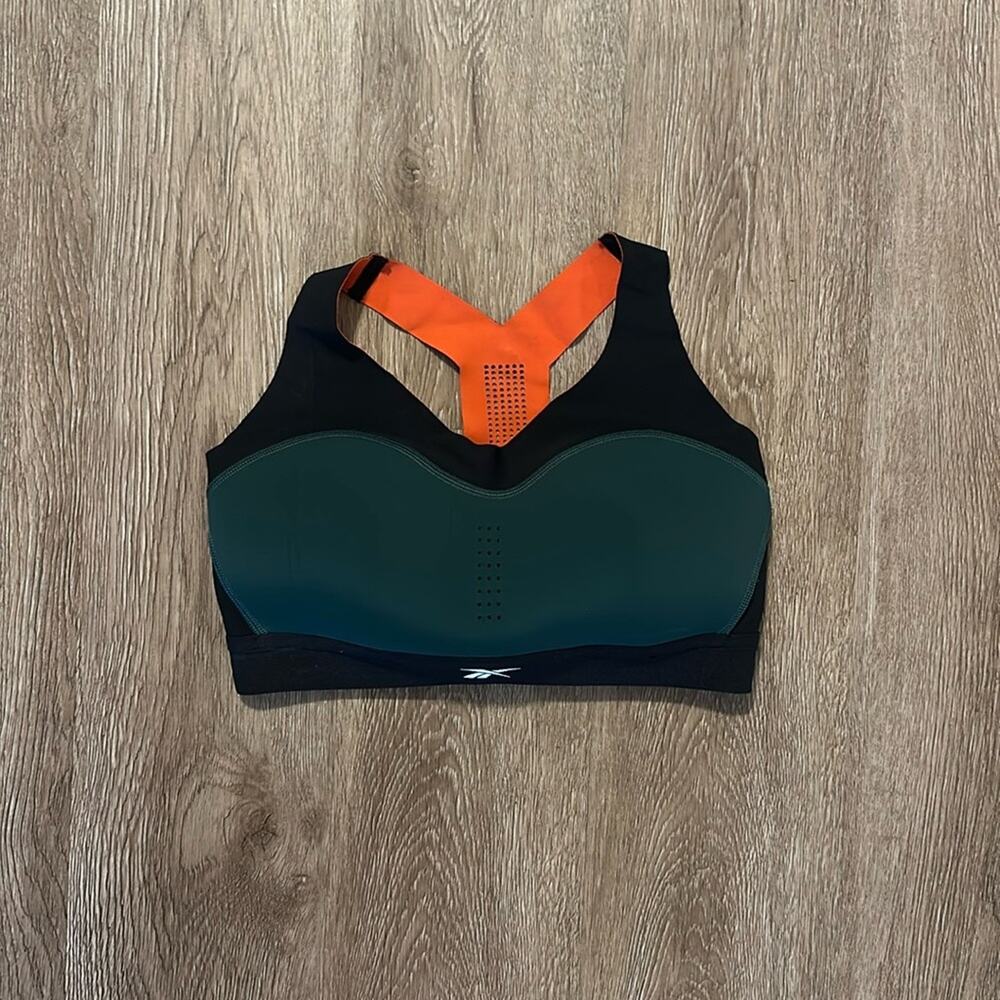 Reebok Les Mills‎ Puremove High Support Sports Bra Green & Black XS/S